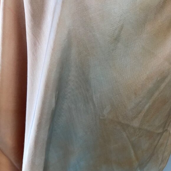 A L C  Womens Dress Size 4 Beige Amana Tie Dye Slip Gradient Sky Pure Viscose - Picture 7 of 9